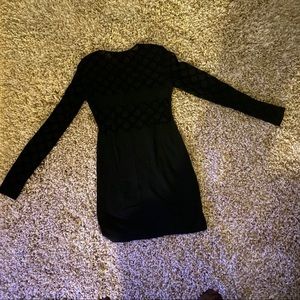 MotelRocks Black Bodycon dress with lace detail